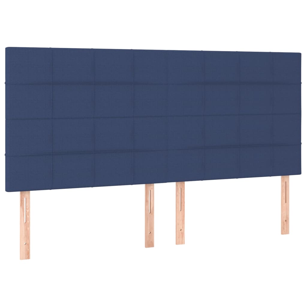kontinentalseng med madras 180x200 cm stof blå
