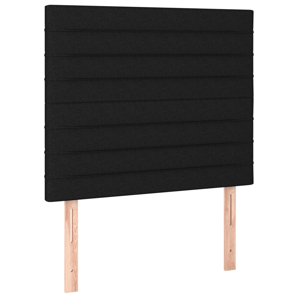 kontinentalseng med madras 90x190 cm stof sort