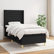 kontinentalseng med madras 90x190 cm stof sort