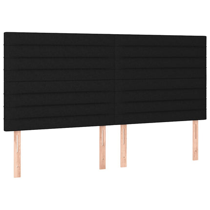 kontinentalseng med madras 160x200 cm stof sort