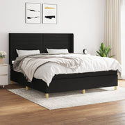 kontinentalseng med madras 160x200 cm stof sort