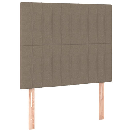 kontinentalseng med madras 90x190 cm stof gråbrun