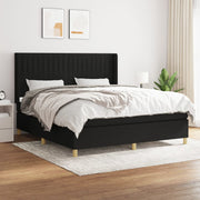 kontinentalseng med madras 160x200 cm stof sort