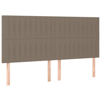 kontinentalseng med madras 180x200 cm stof gråbrun