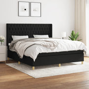 kontinentalseng med madras 180x200 cm stof sort