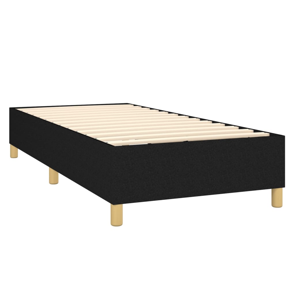 kontinentalseng med madras 80x200 cm stof sort
