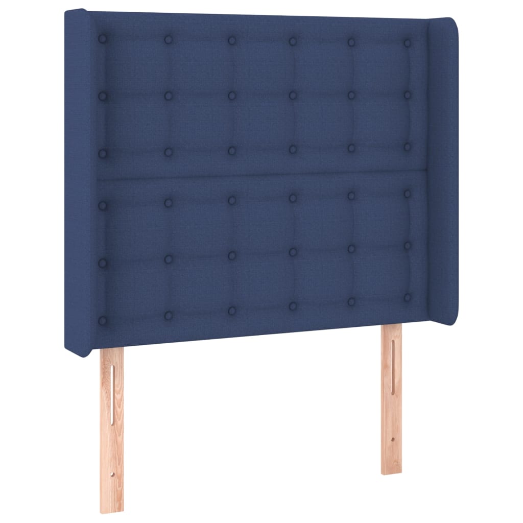 kontinentalseng med madras 100x200 cm stof blå