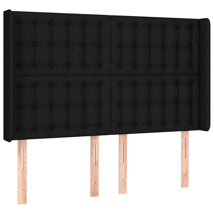 kontinentalseng med madras 140x190 cm stof sort