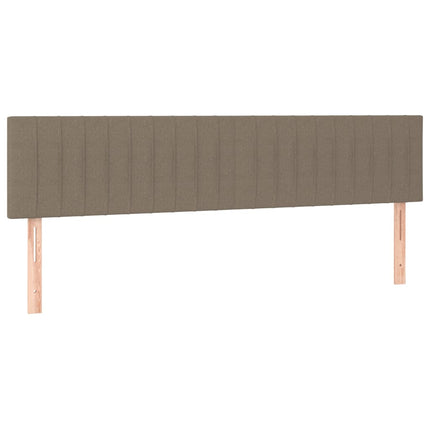 kontinentalseng med LED-lys 160x200 cm stof gråbrun