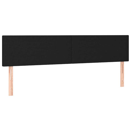 kontinentalseng med LED-lys 160x200 cm stof sort