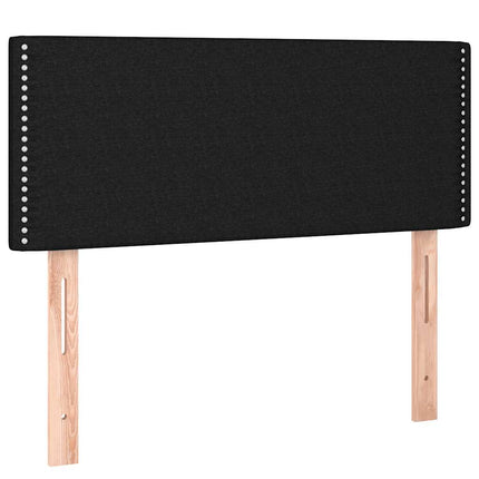 kontinentalseng med LED-lys 90x190 cm stof sort