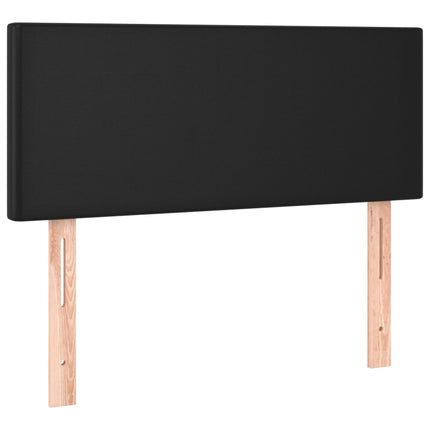 kontinentalseng med LED-lys 90x190 cm kunstlæder sort