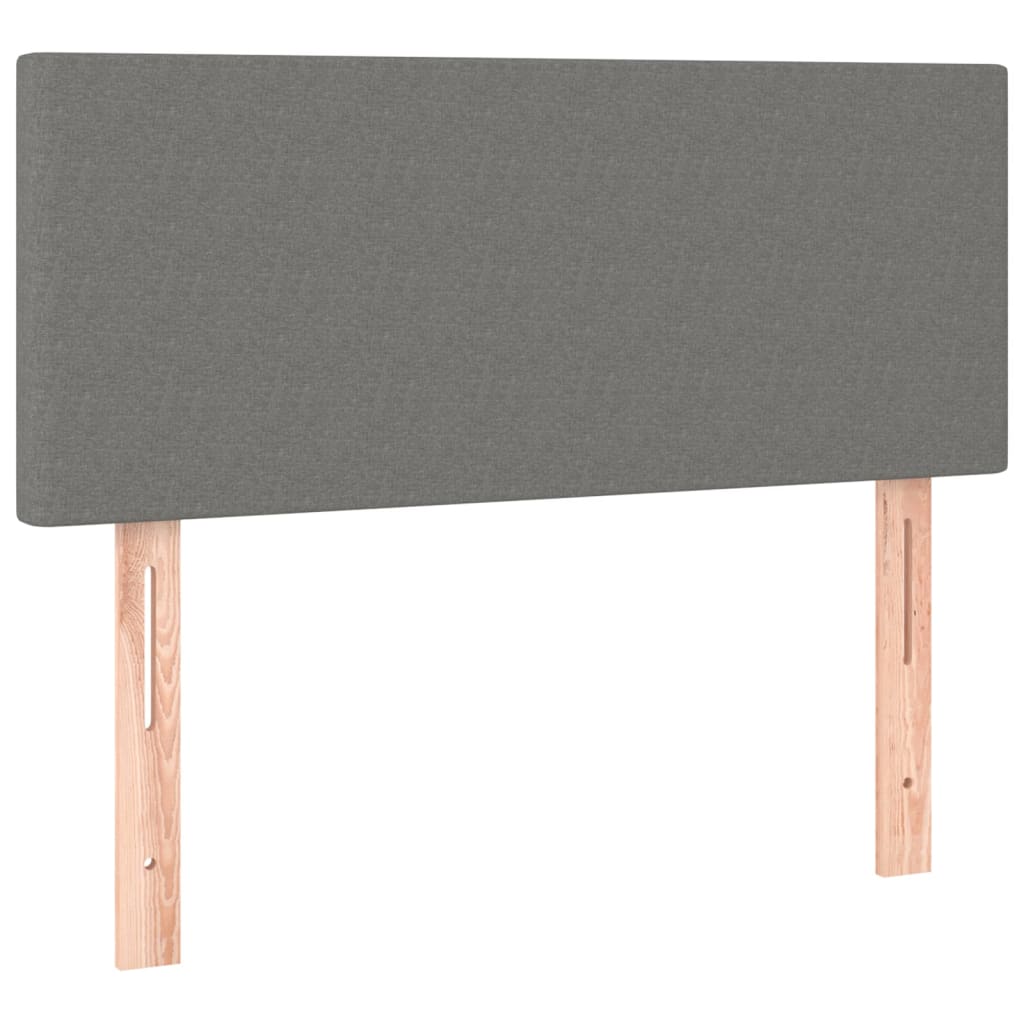 kontinentalseng med madras 90x190 cm stof mørkegrå