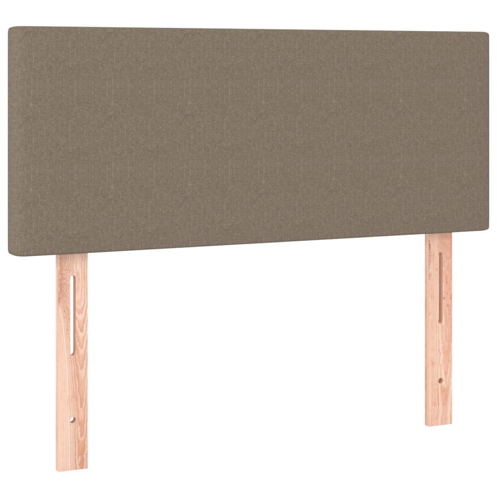 kontinentalseng med madras 90x190 cm stof gråbrun