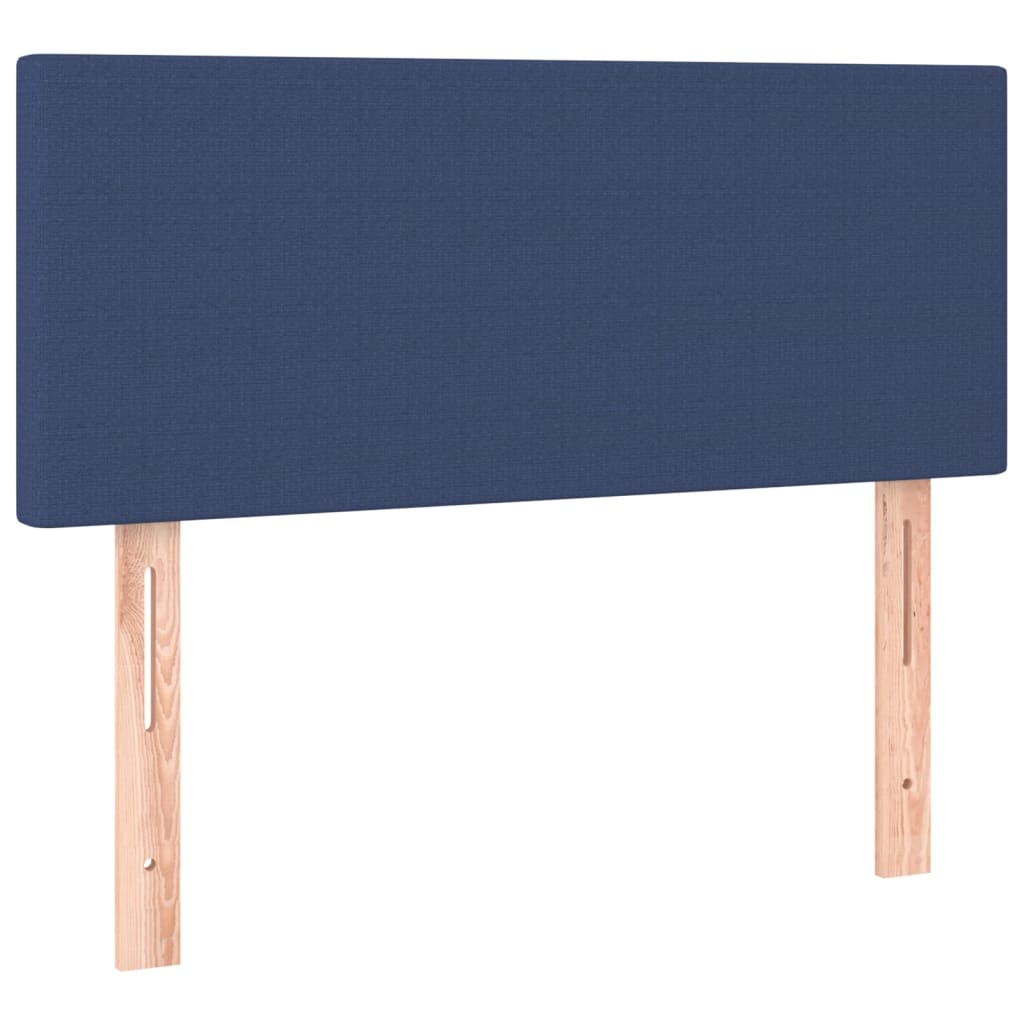 kontinentalseng med madras 90x200 cm stof blå