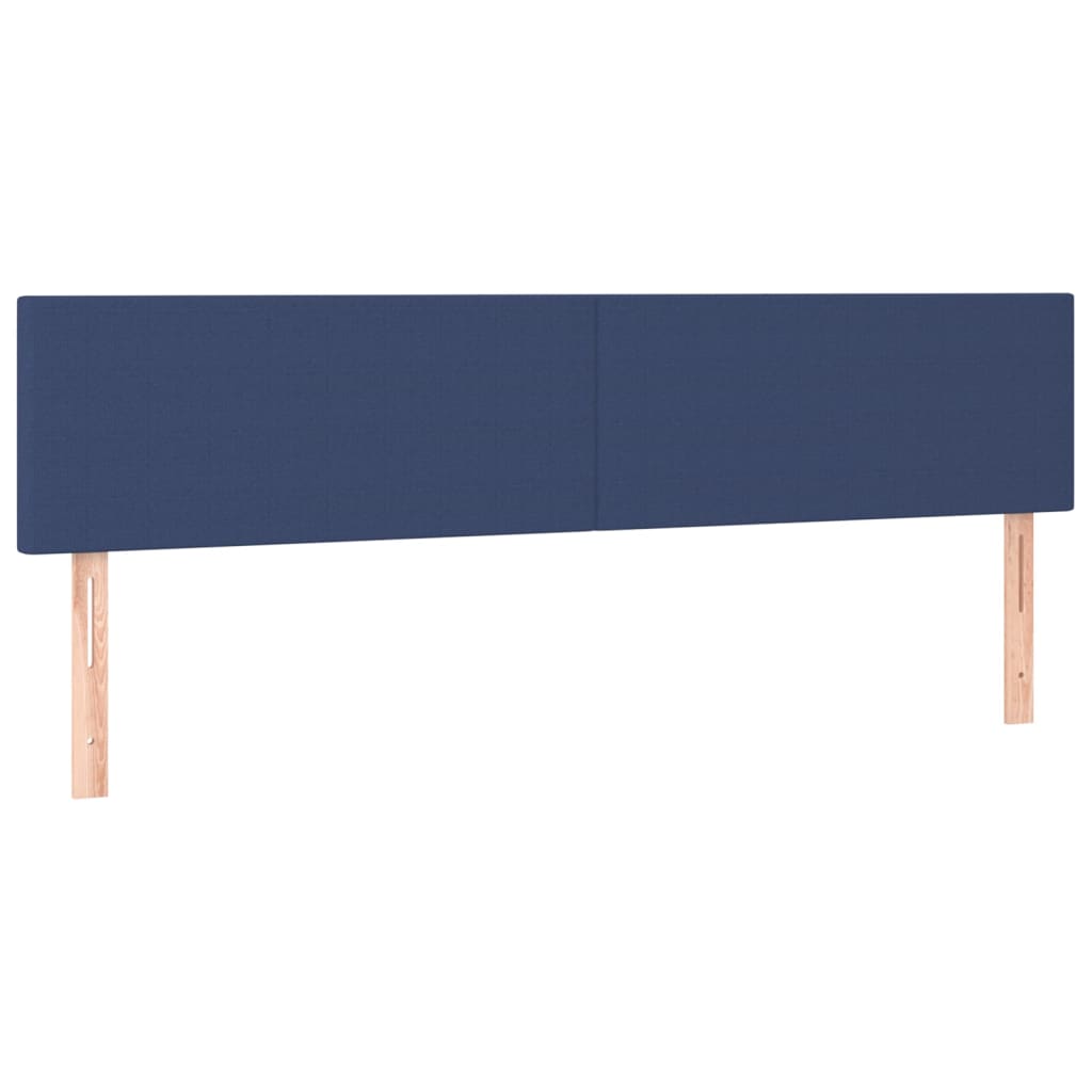 kontinentalseng med madras 160x200 cm stof blå