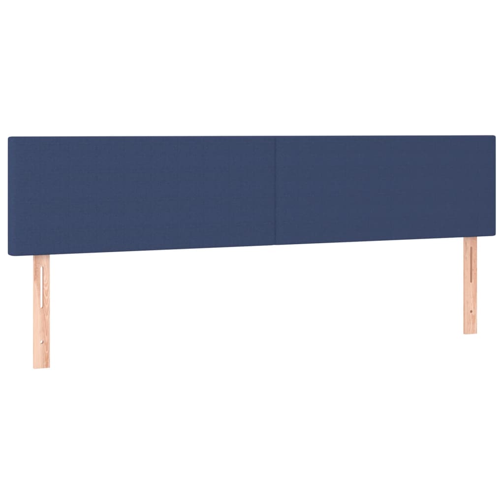 kontinentalseng med madras 180x200 cm stof blå