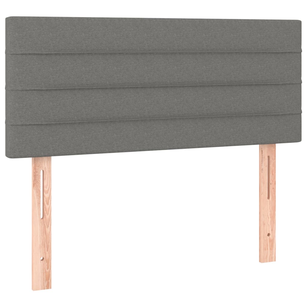 kontinentalseng med madras 90x200 cm stof mørkegrå