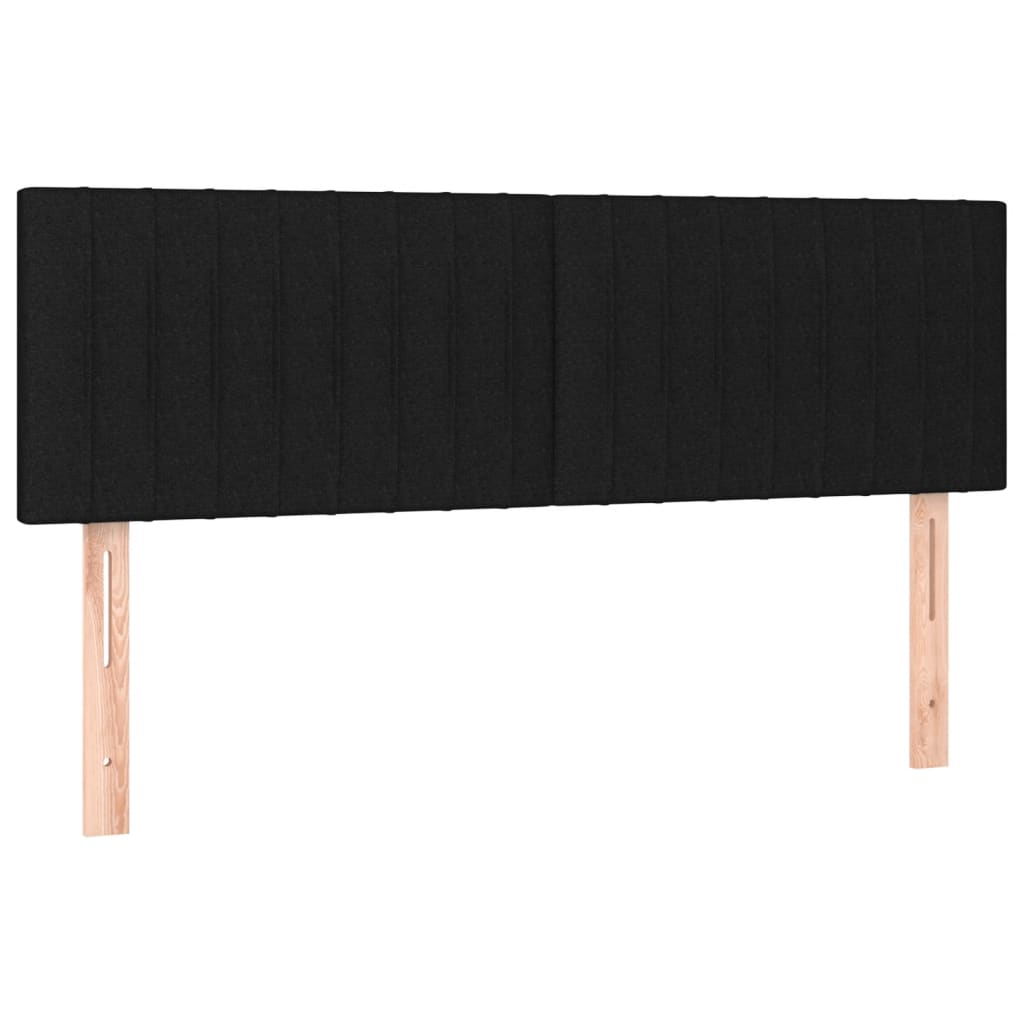 kontinentalseng med madras 140x200 cm stof sort