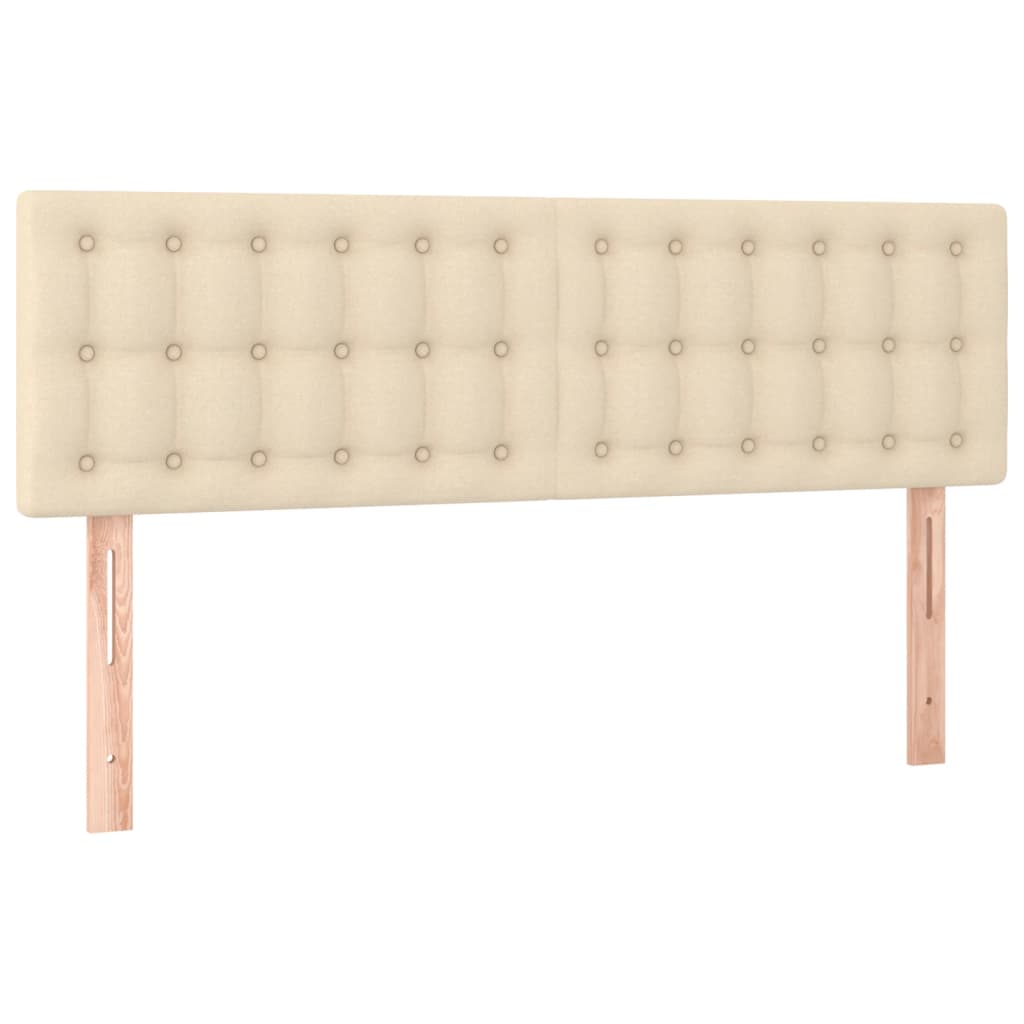 kontinentalseng med madras 140x190 cm stof cremefarvet