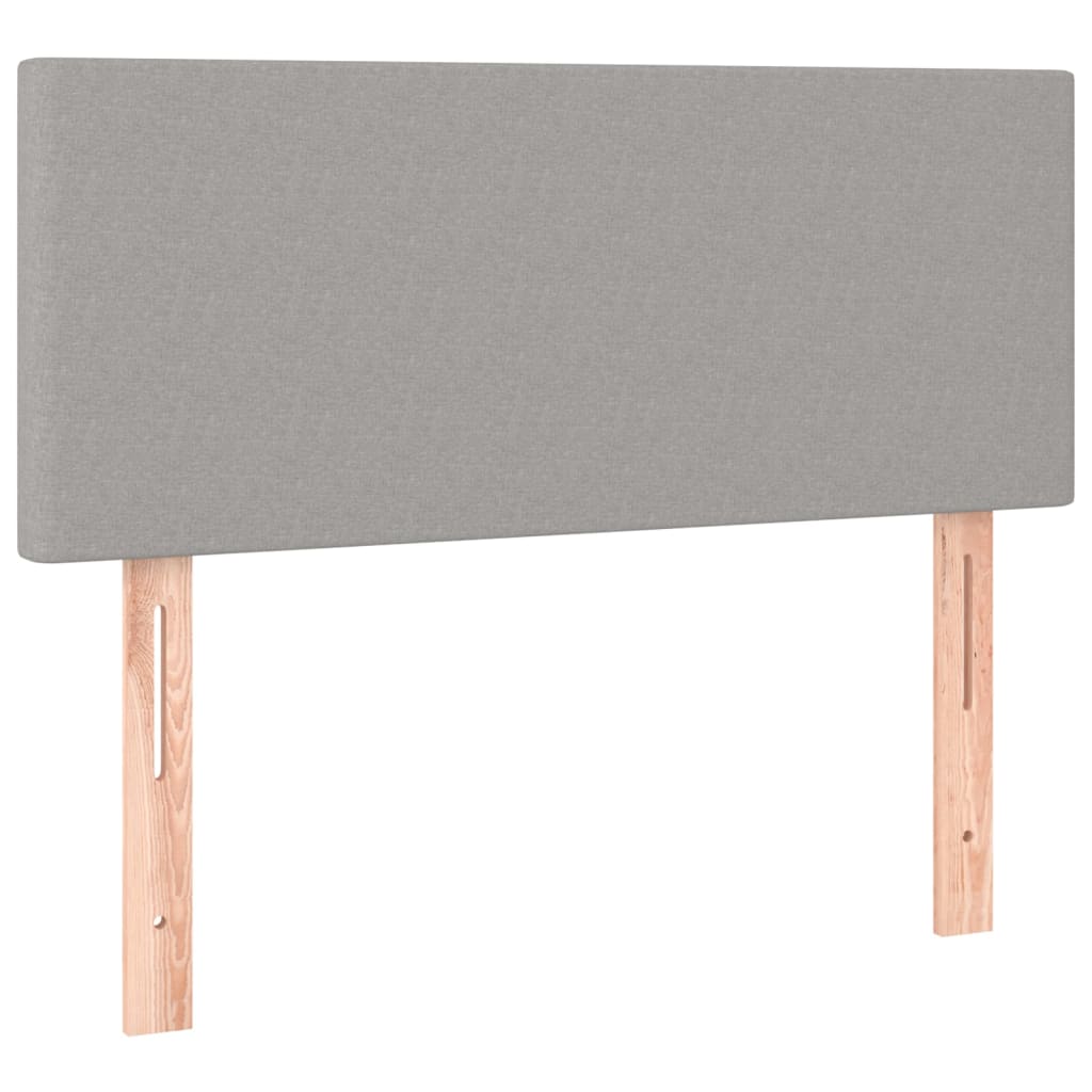 kontinentalseng med madras 90x200 cm stof lysegrå