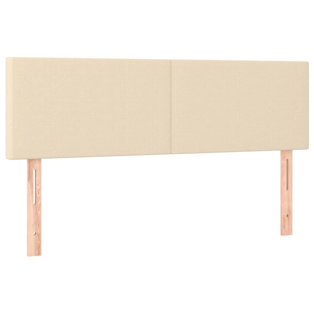 kontinentalseng med madras 140x190 cm stof cremefarvet