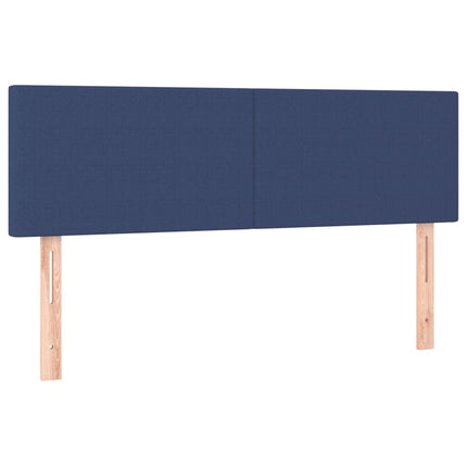 kontinentalseng med madras 140x190 cm stof blå