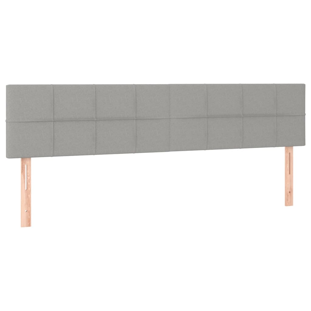 kontinentalseng med madras 200x200 cm stof lysegrå