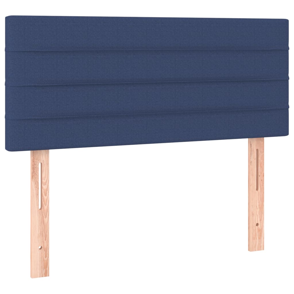 kontinentalseng med madras 90x200 cm stof blå