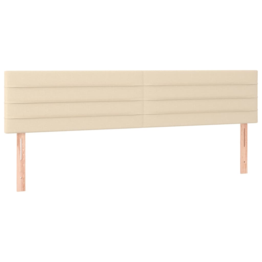 kontinentalseng med madras 160x200 cm stof cremefarvet