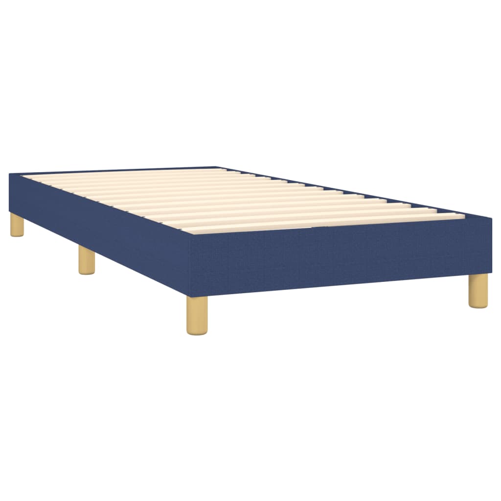 kontinentalseng med madras 90x190 cm stof blå