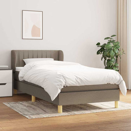 kontinentalseng med madras 90x200 cm stof gråbrun