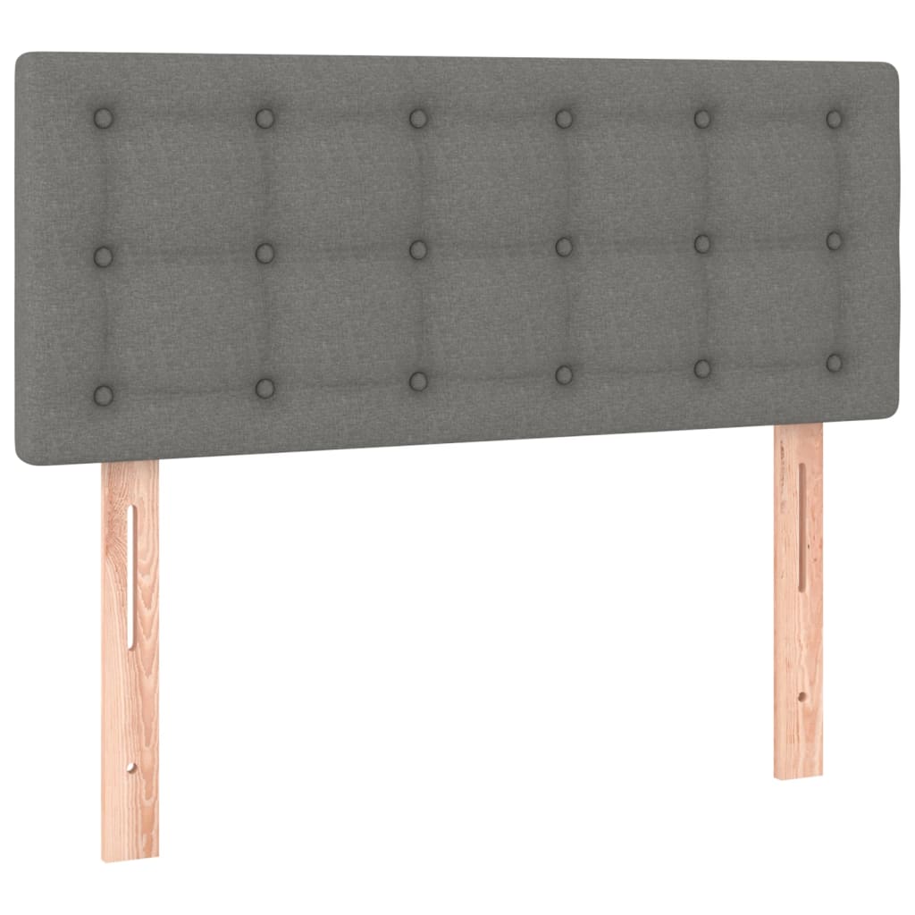 kontinentalseng med madras 90x200 cm stof mørkegrå