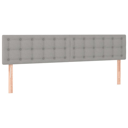 kontinentalseng 160x200 cm stof lysegrå