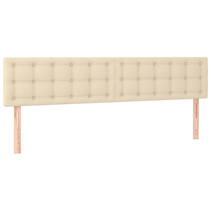 kontinentalseng med madras 200x200 cm stof cremefarvet