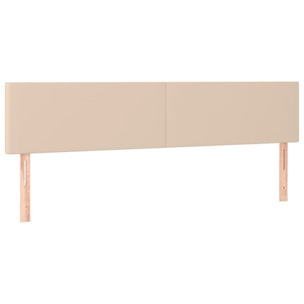 kontinentalseng 200x200 cm kunstlæder cappuccinofarvet
