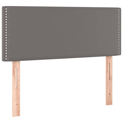 kontinentalseng med madras 80x200 cm kunstlæder grå