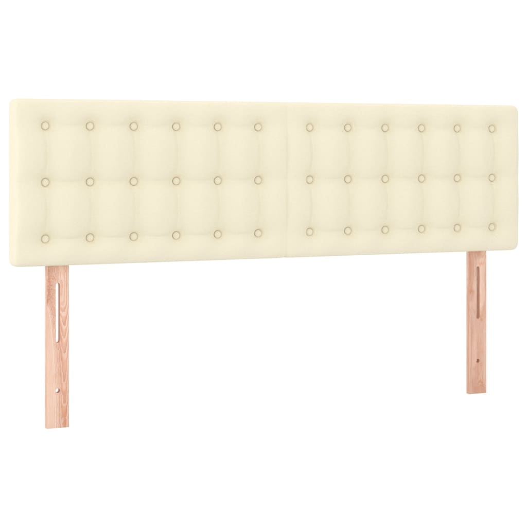 kontinentalseng med madras 140x190 cm kunstlæder cremefarvet
