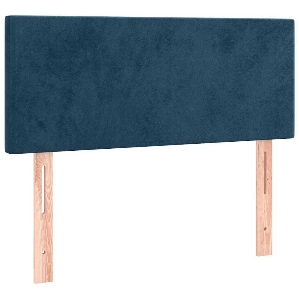 kontinentalseng med madras 90x190 cm fløjl mørkeblå