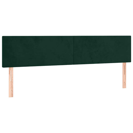 kontinentalseng med madras 160x200 cm fløjl mørkegrøn