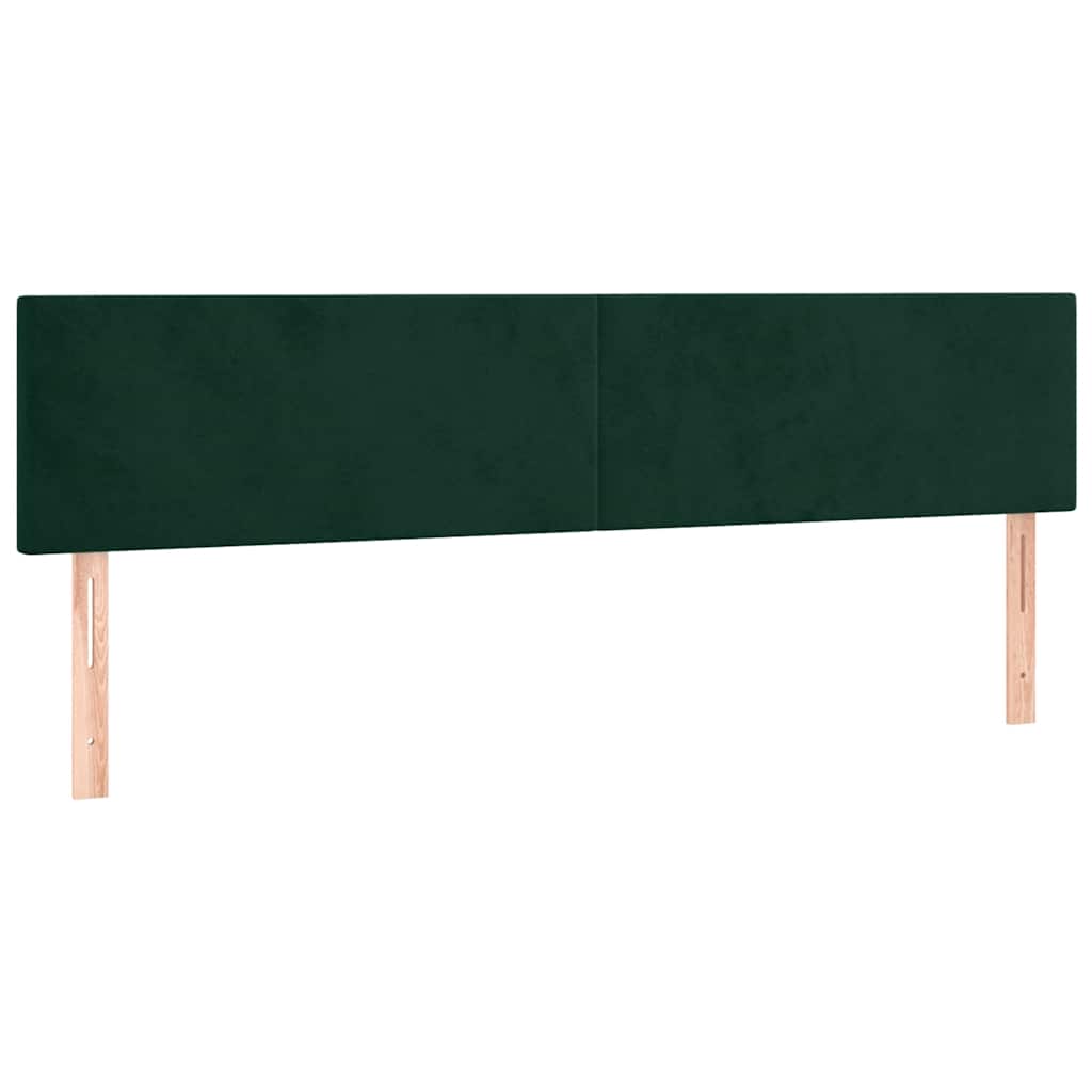 kontinentalseng med madras 180x200 cm fløjl mørkegrøn