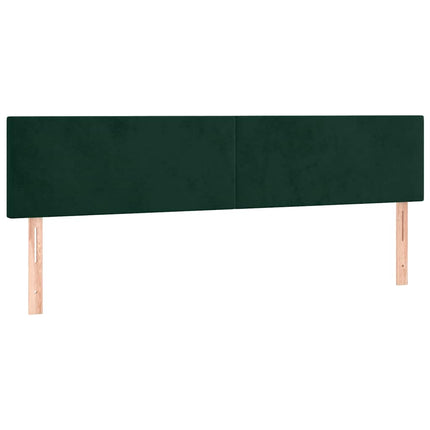 kontinentalseng med madras 180x200 cm fløjl mørkegrøn