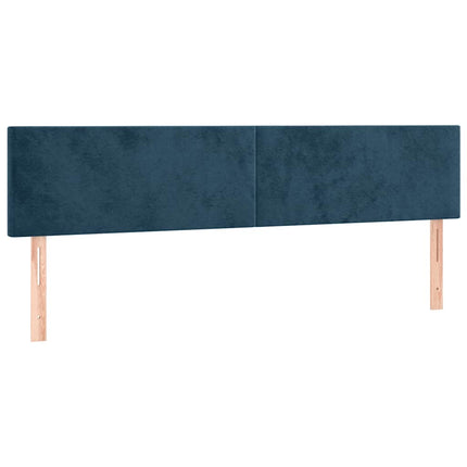 kontinentalseng med madras 180x200 cm fløjl mørkeblå