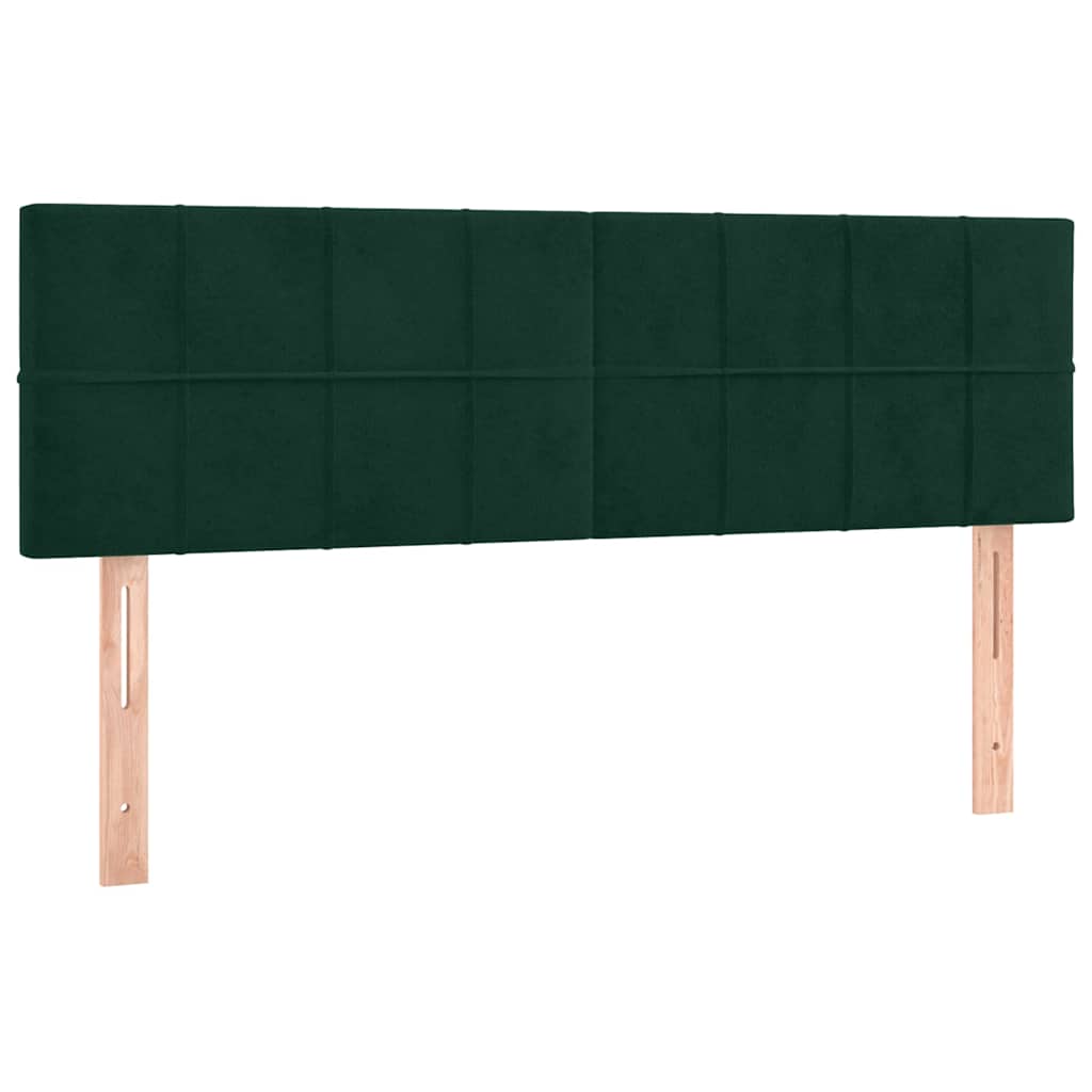 kontinentalseng med madras 140x200 cm fløjl mørkegrøn