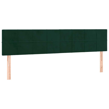 kontinentalseng med madras 160x200 cm fløjl mørkegrøn