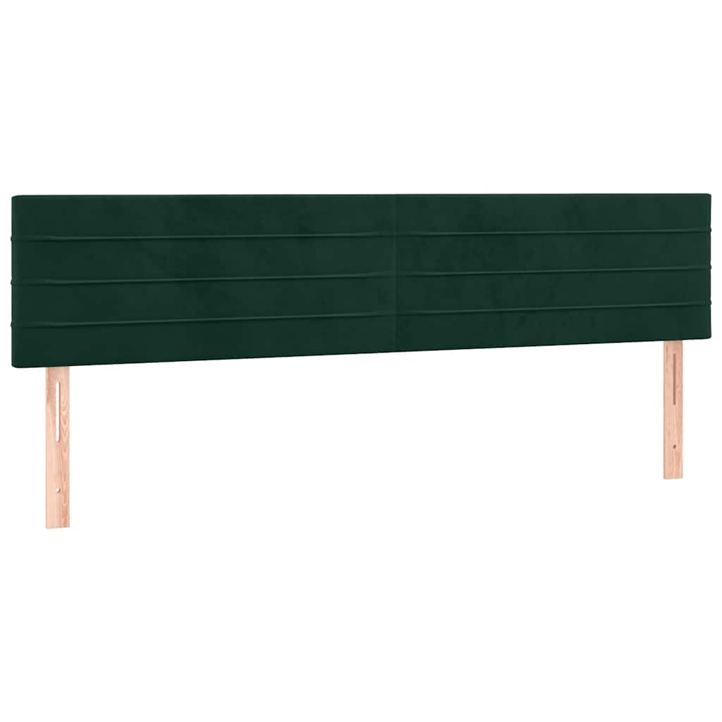 kontinentalseng med madras 180x200 cm fløjl mørkegrøn