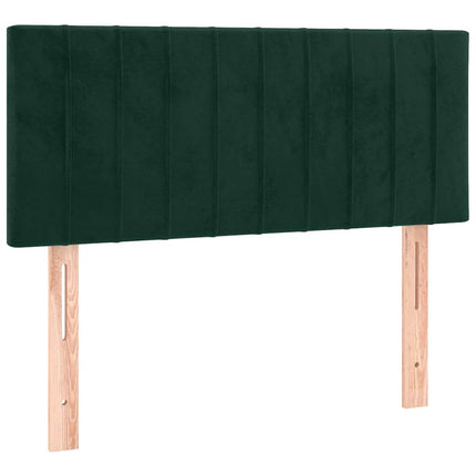 kontinentalseng med madras 90x200 cm fløjl mørkegrøn