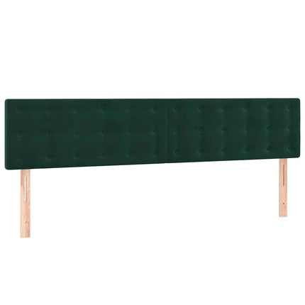 kontinentalseng med madras 180x200 cm fløjl mørkegrøn