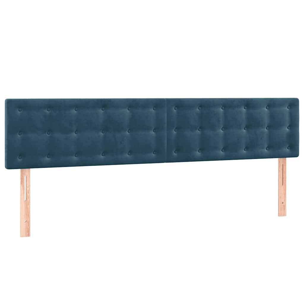 kontinentalseng med madras 180x200 cm fløjl mørkeblå
