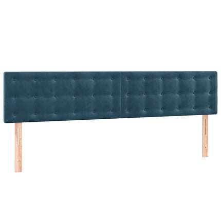 kontinentalseng med madras 180x200 cm fløjl mørkeblå